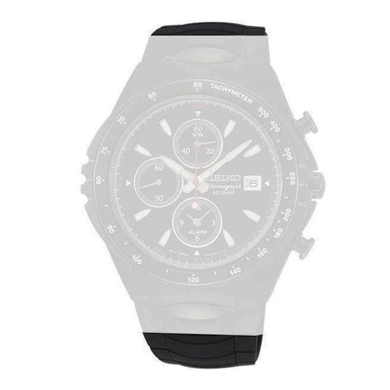 Black Silicone 24mm Watch Strap R044111N0 - Seiko