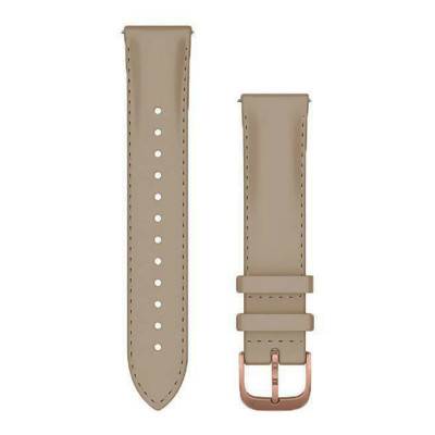 Bracelet de montre Quick Release Cuir Beige Sable boucle Or Rose 750 010-12924-21 - Garmin