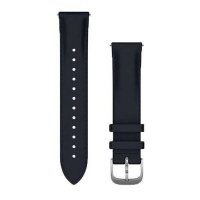 Navy Blue Embossed Leather Quick Release Watch Band Silver Buckle 010-12924-20 - Garmin