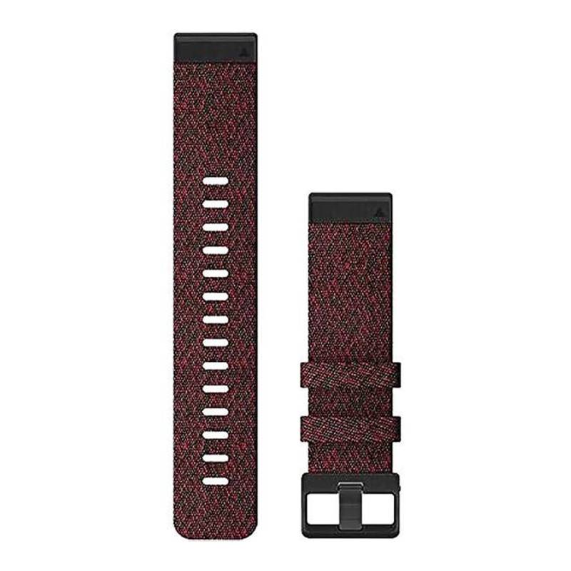 QuickFit Heathered Red Nylon Watch Band - Garmin