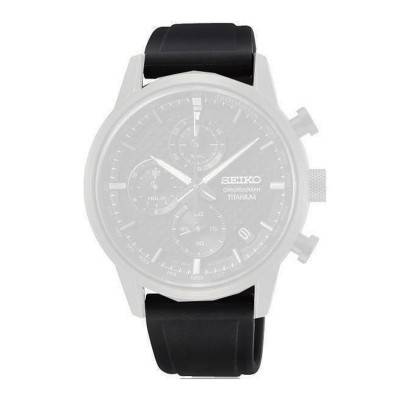 Black Silicone 20mm Watch Strap R03M011N0 - Seiko