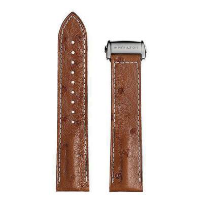Jazzmaster Brown Ostrich Leather Watch Strap H690327109 - Hamilton