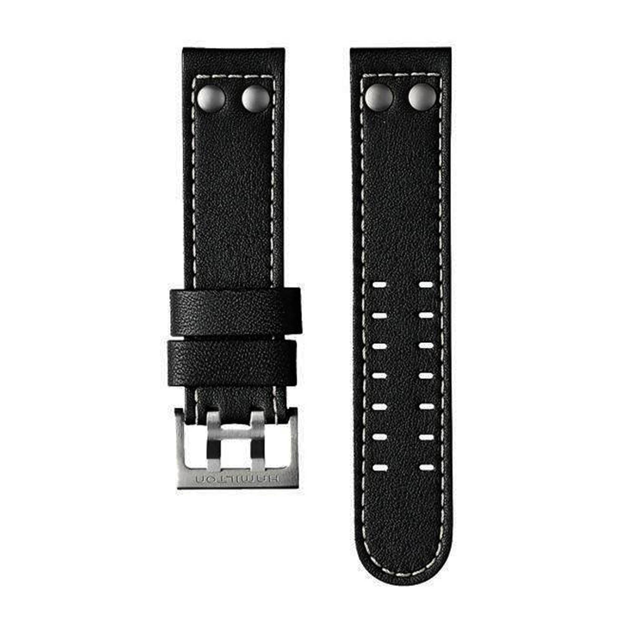 Bracelet Montre En Cuir Kaki - Compatible Hamilton H760250 Et Autres Montres 20-22mm - Cuir Respirant, Boucle Standard