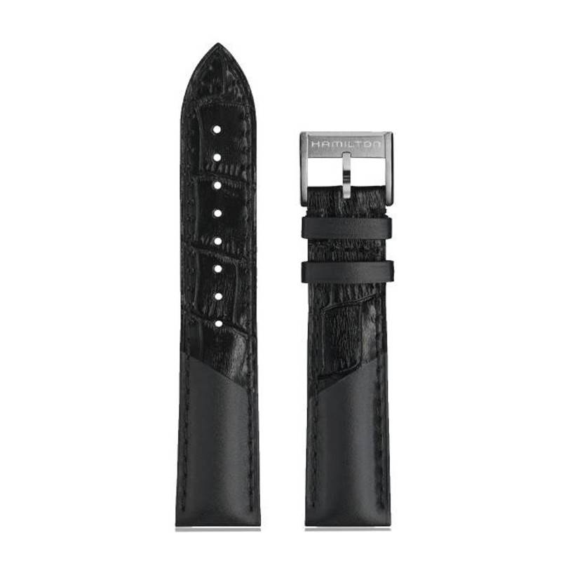 Jazzmaster Black Leather Watch Strap H690324125 - Hamilton