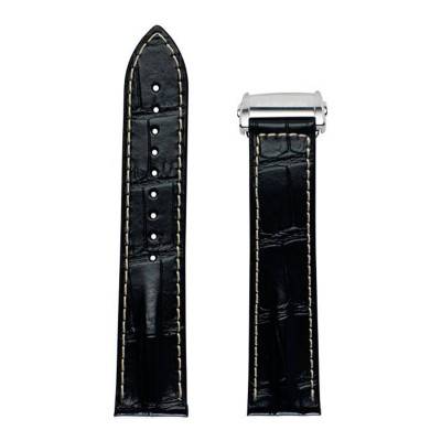 Bracelet de montre Railroad Cuir Noir H690405101 - Hamilton
