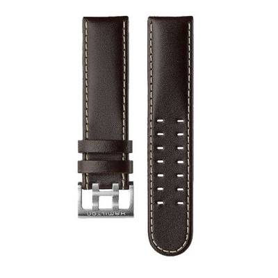 Brown Calfskin Leather Khaki Field Watch Strap 22mm H6006961021 - Hamilton