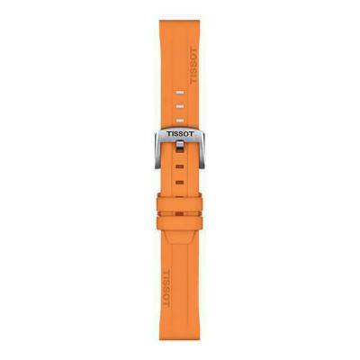 Bracelet de montre Officiel Tissot Silicone Orange 18 mm T852047452 - Tissot