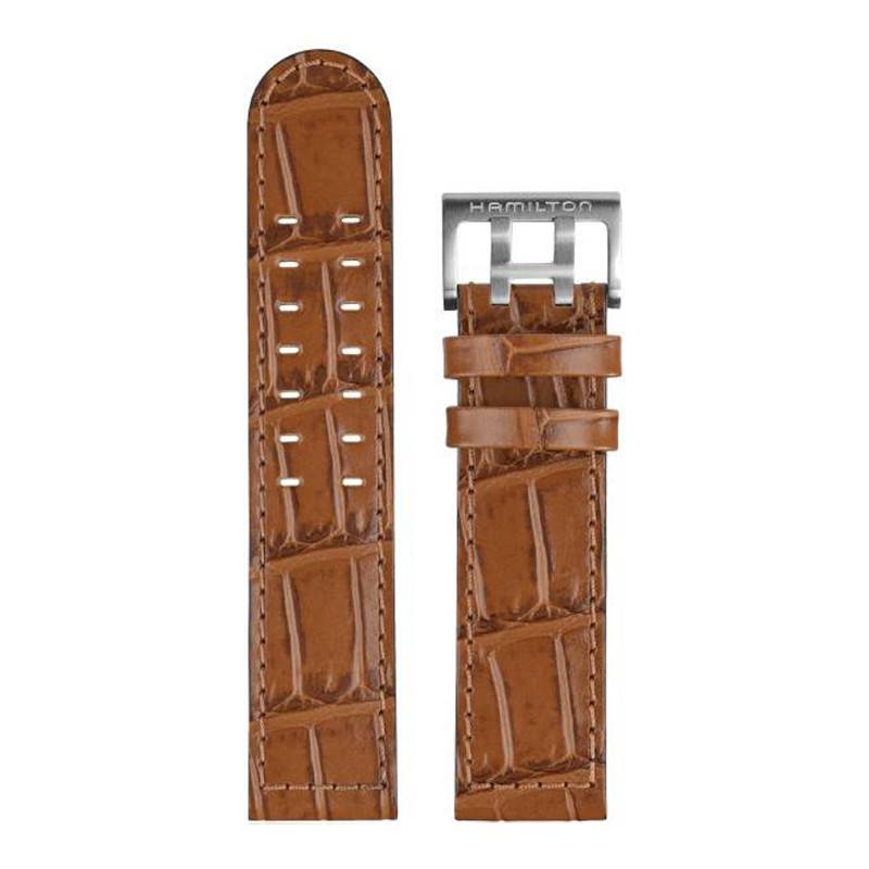 Khaki Aviation Leather Watch Strap H690767108 - Hamilton