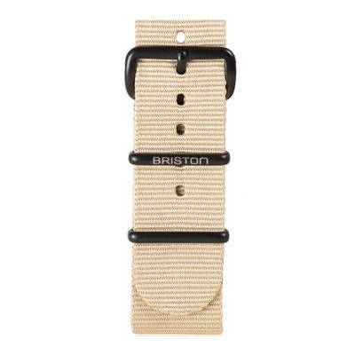 Khaki NATO Strap 20mm, Length 245mm, PVD Black Buckle - Briston