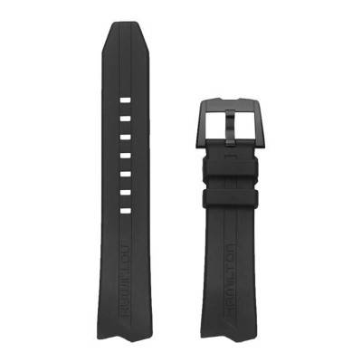Hamilton Ventura Black Rubber Watch Strap H690245105 - Hamilton