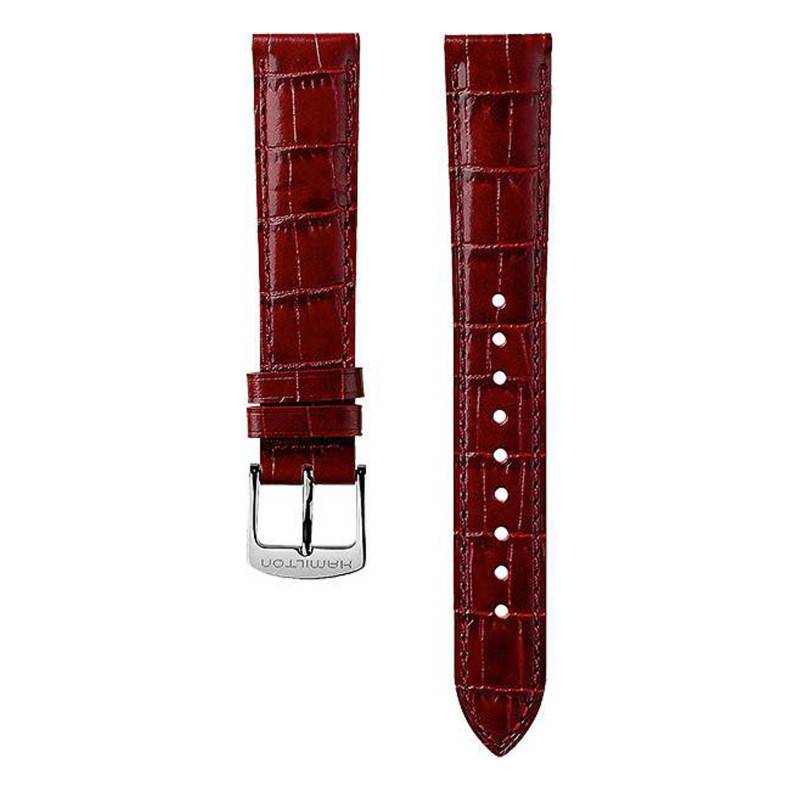 Red Leather 18mm Boulton Watch Strap H690134104 - Hamilton