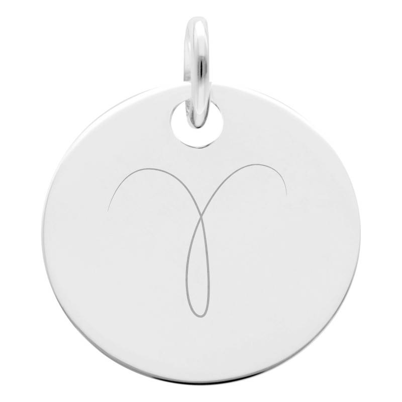 925 Silver Aries Zodiac Medal 19 mm - Lumiosa