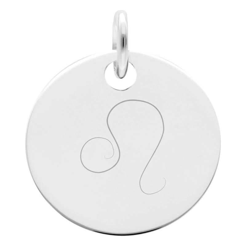 925 Silver Leo Symbol Zodiac Medal 19 mm - Lumiosa