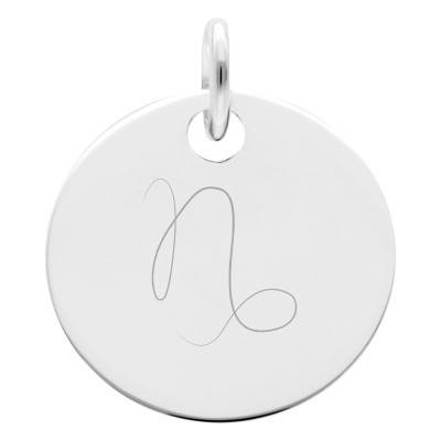 925 Silver Capricorn Zodiac Medal 19 mm - Lumiosa
