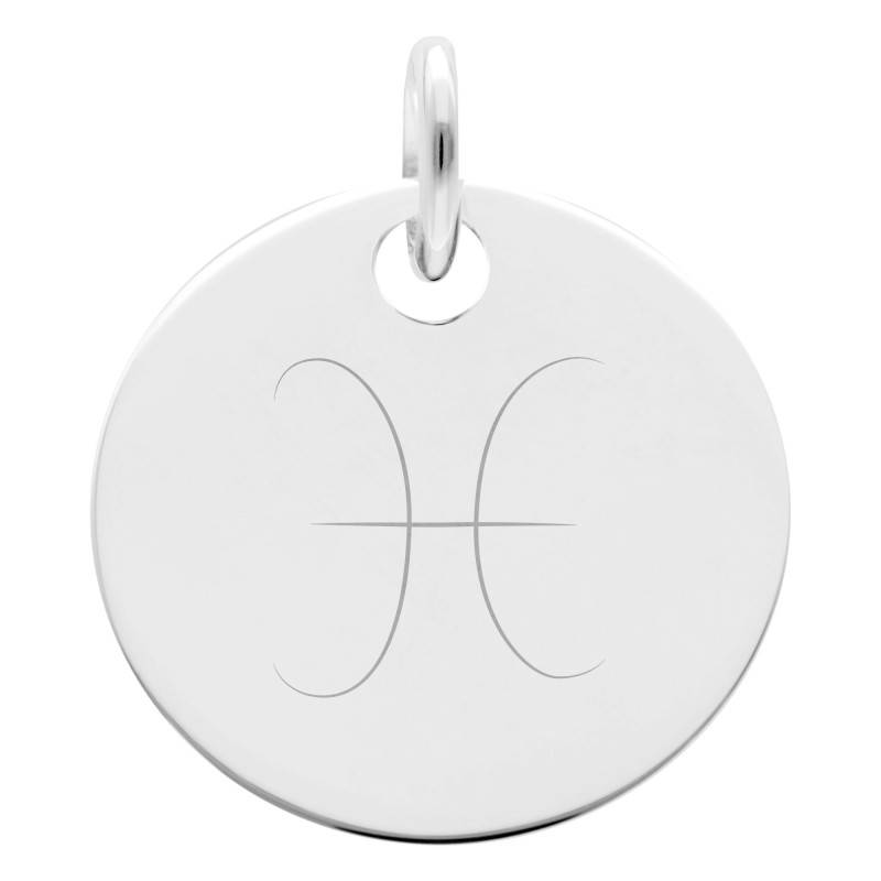 925/1000 Silver Pisces Zodiac Medal, 19 mm Diameter - Lumiosa