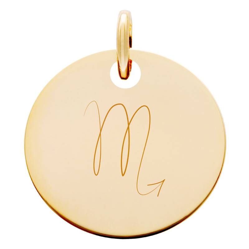 Yellow Gold-Plated Scorpio Zodiac Medal 19 mm - Lumiosa