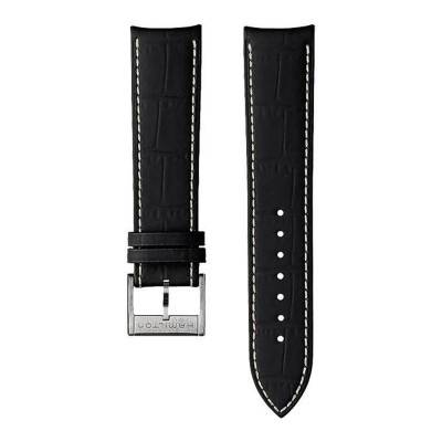 Jazzmaster Black Leather Watch Strap 22mm H6003751051 - Hamilton