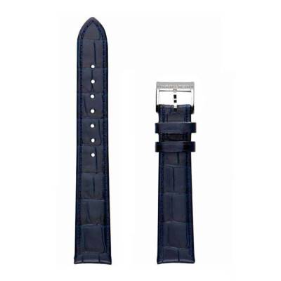 Bracelet de montre Valiant Cuir Bleu H690394102 - Hamilton