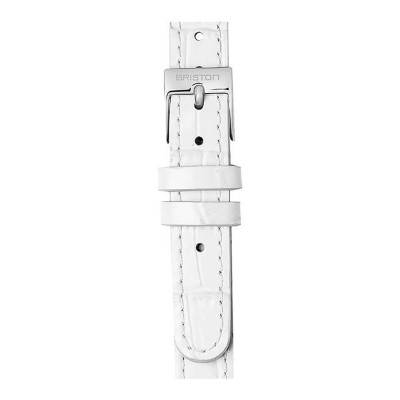 White Luxury 2-Strand Leather Strap 12mm, Steel Buckle - Briston