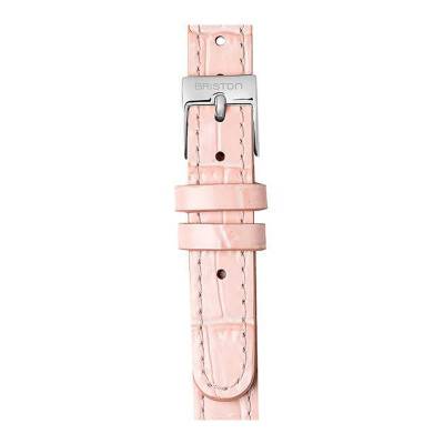 Bracelet Cuir 12 mm rose, Longueur 180 mm, Boucle argentée - Briston