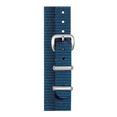 Bracelet Nato 12mm Bleu Canard, Longueur 390mm, boucle acier - Briston