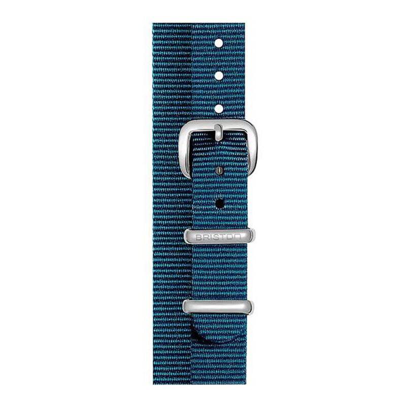 Teal NATO Strap 12mm, Length 390mm, Steel Buckle - Briston