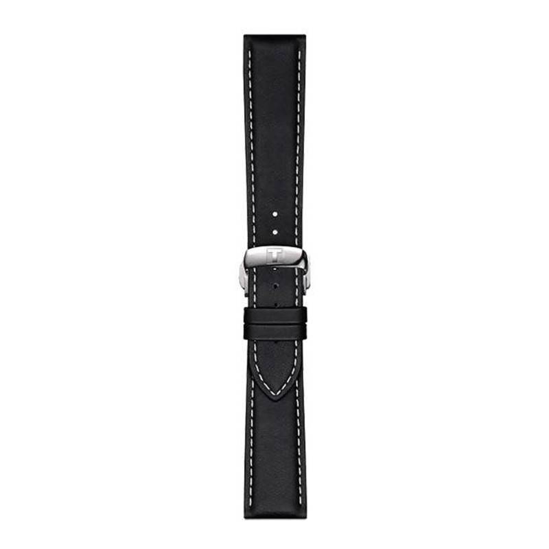 Official Tissot Black Leather Watch Strap 21 mm T852044599 - Tissot