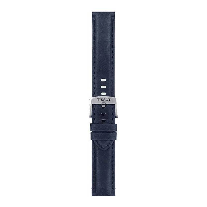 Tissot Official Blue Leather Watch Strap 20mm T852046831 - Tissot