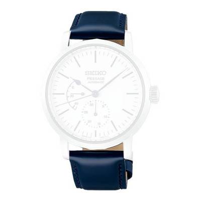 Leather Blue Watch Strap 20mm L0LA013J0 - Seiko