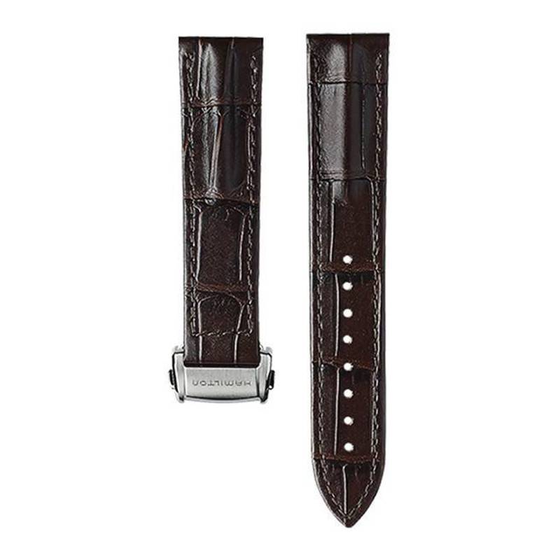 Brown Calfskin Jazzmaster 20mm Watch Strap H6003241171 - Hamilton