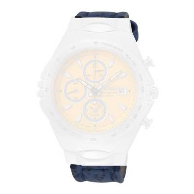 Blue Shark-Embossed Leather 24mm Watch Strap L0KJ111J0 - Seiko