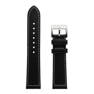 Bracelet de montre Khaki Cuir Noir 20mm H690784100 - Hamilton