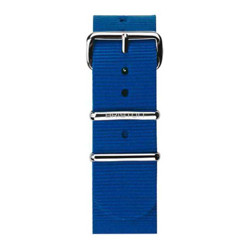 Electric Blue 20mm NATO Strap, 245mm Length, Steel Buckle - Briston
