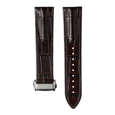 Brown Calfskin Leather Jazzmaster Watch Strap 22mm H6004251021 - Hamilton