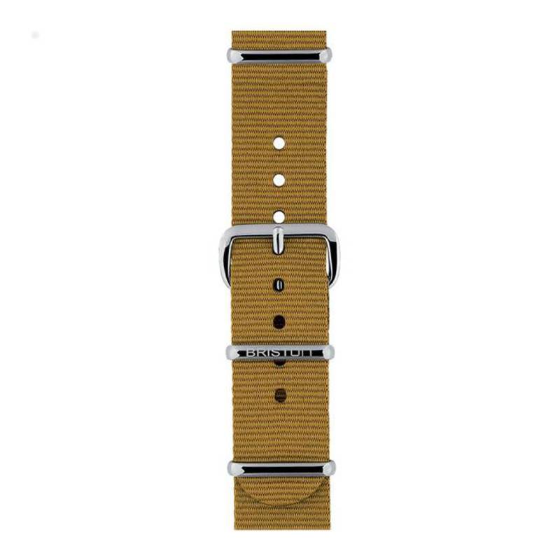 Mustard NATO Strap 18 mm, Length 230mm, Silver Buckle - Briston