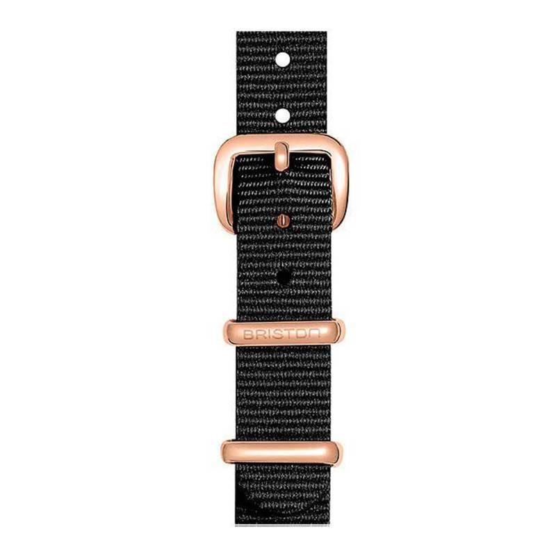 Black NATO Strap 12 mm Length 230mm PVD Rose Gold Buckle - Briston