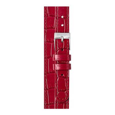 Bordeaux Double-Wrap Leather Strap 12mm, Length 350mm, Silver Buckle - Briston