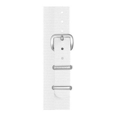 White NATO Strap 12mm, Length 390mm, Steel Buckle - Briston