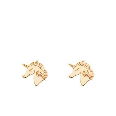 Boucles d'oreilles Licornes Or Jaune 375 - Bambins
