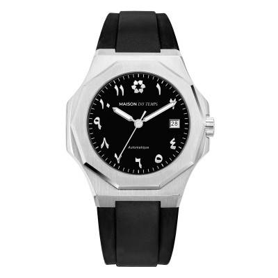 Black Arabic Black Silicone MTZeta Watch - Maison du Temps