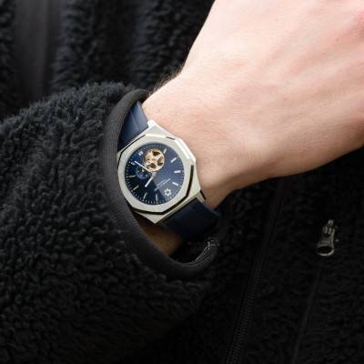 Blue MTDelta Open Heart Watch - Maison du Temps