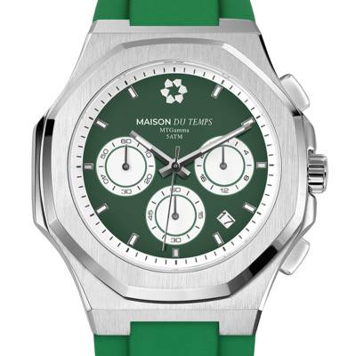 MTGamma Watch Chronograph Green Silicone Green - Maison du Temps