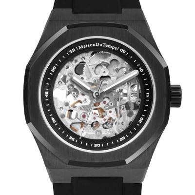 MTBeta Skeleton Black Edition Silicone Watch - Maison du Temps