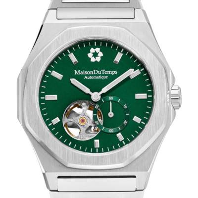 MTDelta Open Heart Steel Watch - Maison du Temps