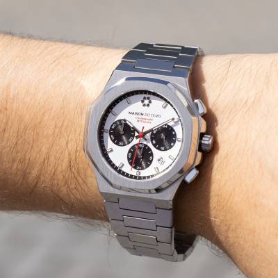White MTGamma Chronograph Watch - Maison du Temps