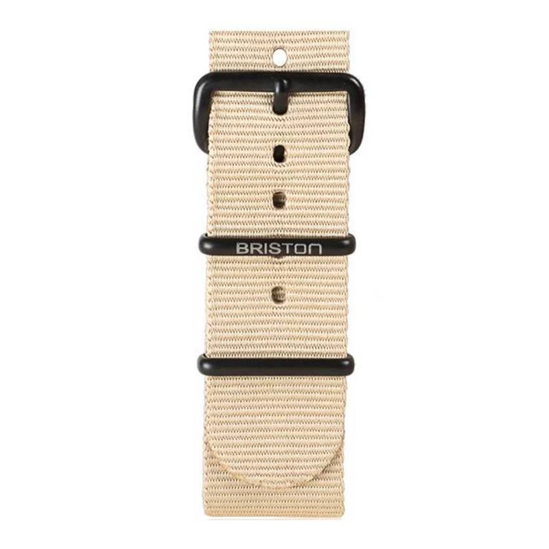Khaki NATO Strap 20mm, Length 280mm, PVD Black Buckle - Briston
