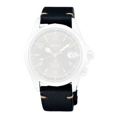 Black Leather 20mm Watch Strap L0LN013J0 - Seiko