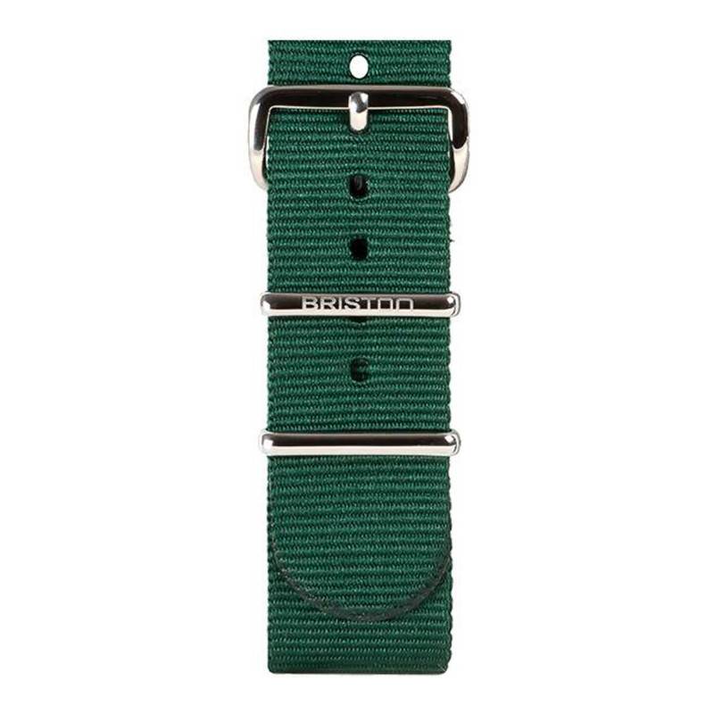 British Green NATO Strap 20mm, 280mm Length, Steel Buckle - Briston