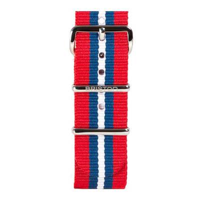 Bracelet Nato Rouge/Bleu/ blanc 280 mm - Briston