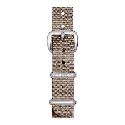 Taupe NATO Strap 12mm, Length 230mm, Steel Buckle - Briston